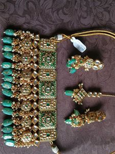 Kundan moti meenakari Necklace Set