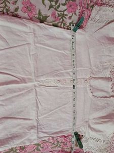 White crochet design kurta