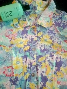 Vintage Floral Button-Down