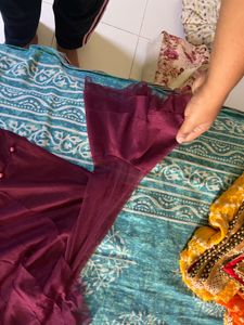 Maroon Bell Sleeve Blouse