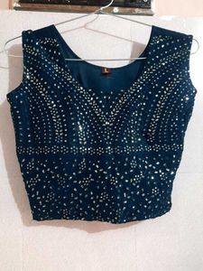 Elegant Teal Kurta Set with Embellished Top