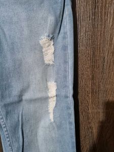 Light Blue Ripped Denim Jeans