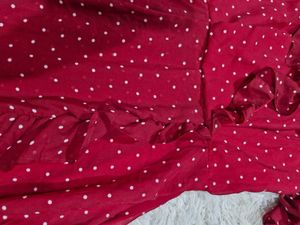 Chic Red Polka Dot Wrap Dress