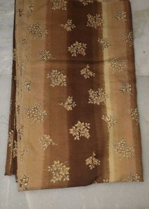Brown Floral Dress Material