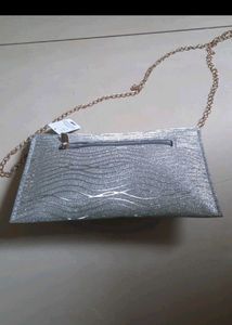 Sparkly Silver Evening Clutch
