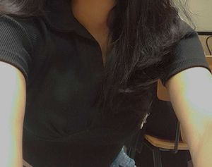 Black Cropped Collared Top