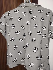 Cute Panda Print night shirt, Size-L