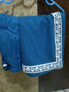 Elegant Blue Embroidered Kurta Set