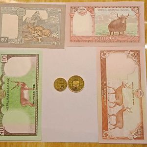 Nepal UNC Currency And Coins Set