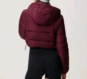 Burgundy Puffer Jacket