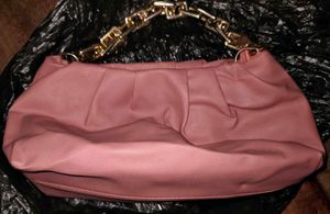 Chic Pink Shoulder Bag with Gold Chain