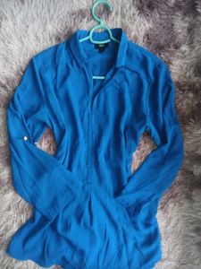 Elegant Blue highlow tshirt(top)