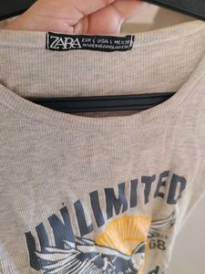 Zara Graphic Print Sleeveless Top