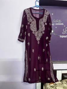 Chikan Kurta with inner never worn