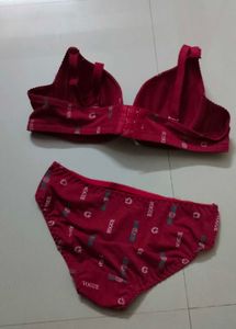 Red VOGUE Bra &amp; Panty Set