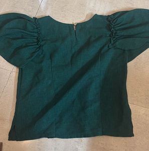 Cute embroidered green tunic