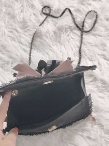 Kuromi Sanrio Black Bow Crossbody Bag