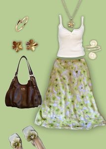 Flowy Floral Midi Skirt