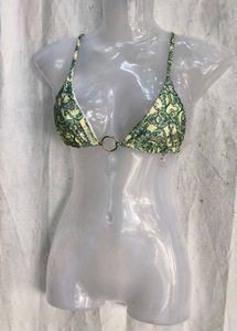 25810. Paisley Print Bikini Top with Gold Ring