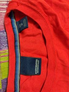 Scotch and soda Red Graphic T-Shirt