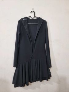 031 Zara Black Ruffled Dress
