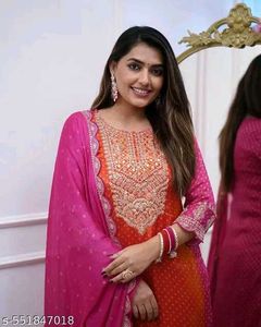 Gorgeous Pink &amp; Orange Dress suits