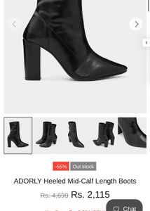Black Faux Leather Ankle Boots