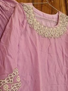 Lavender Kurta Set with Dupatta