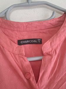Chic Pink Cotton Short Kurta🌸