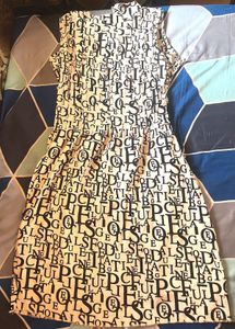 Slim fit Black and white dress