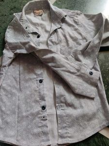 Men's Grey Printed Shirt