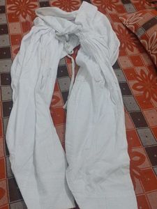 Elegant White Kurta with Tassels
