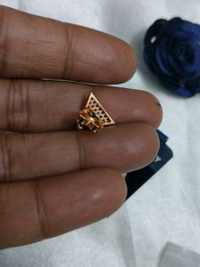 American Diamond Rose Gold Traingle Earrings