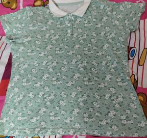 Cute Floral Collared Shirt