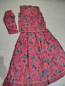 Floral Print Lehenga Choli Set