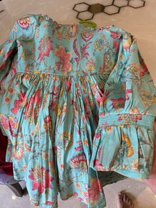 Vark Floral Print Peplum Top And Palazzo