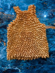 Stunning Gold Ruffle Halter Top