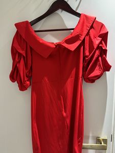 Red Off-the-Shoulder Mini Dress