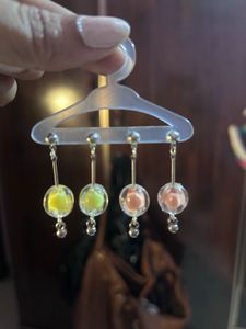 Cute Bubble Flower Dangle Earrings