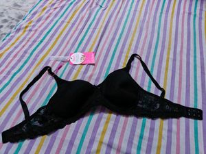 Black Bra with Lace Details