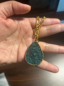 Teardrop Stone Chain Necklace