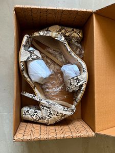 Snake Print Block Heels (New,Unused)
