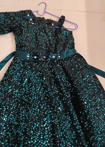 Sparkling Teal Sequin Gown