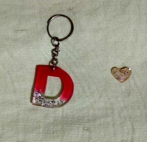Red Letter D Keychain