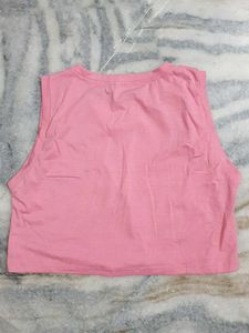 🐷Pink 'Borderless' Cropped Tank Top