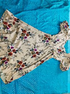 Floral Print Short Sleeve Casual Dress