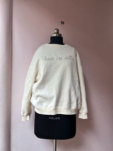 Cream 'luce in altis' Sweatshirt