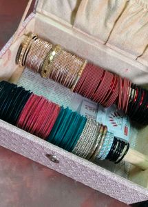 Assorted Bangles Set with Jewelry Box
