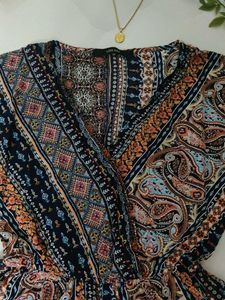 Boho Print Romper with Tassels✨💐🍂😚