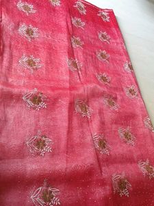 Beautiful Pink Floral Saree